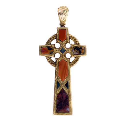 Crucea Scoțiană Victoriană de Agat - bijuterii victoriene