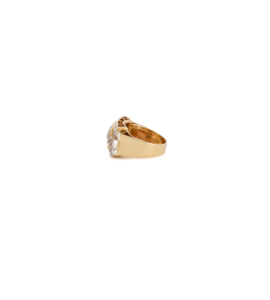 Inel din aur de 18k si platina cu diamante naturale