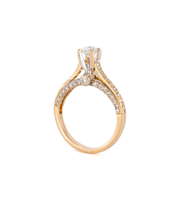 Inel de logodna din aur de 18k cu diamante naturale