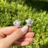 Cercei din aur de 18k cu perle si diamante naturale