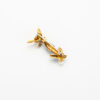 Brosa pisica din aur de 18k cu perla si email