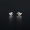 Cercei fluturasi din aur alb de 18k cu diamante naturale