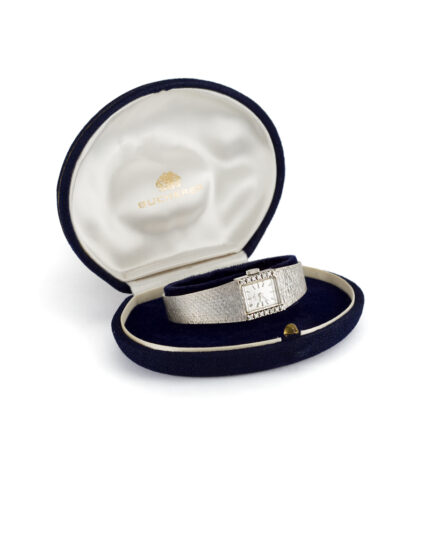 Ceas original Bucherer din aur alb de 18k cu diamante naturale