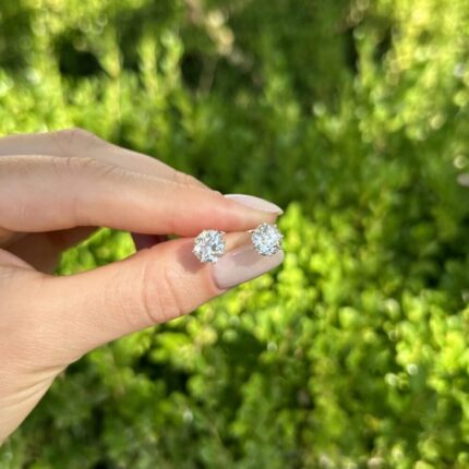 Cercei stud cu diamante naturale 3ct