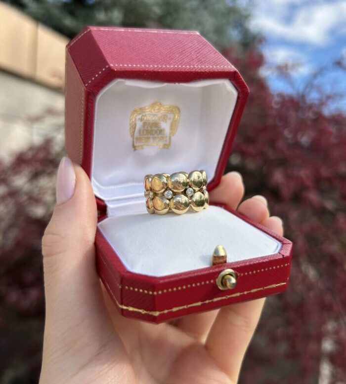 Inel original Cartier din aur de 18k cu diamante naturale