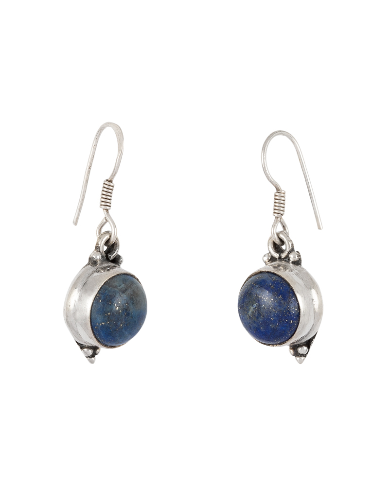 Cercei vintage din argint cu lapis lazuli